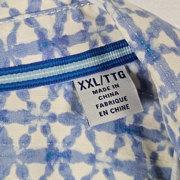 Tommy Bahama 100% Silk Machine Washable Button Front Shirt Size 2XL Pattern - Picture 3 of 8